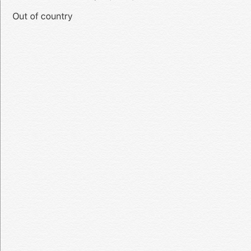 Out of the country